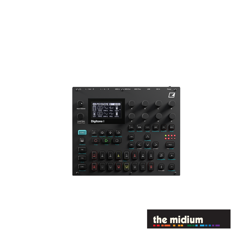 Elektron DIGITONE II 16-voice polyphonic digital synthesizer and Elektron DIGITONE II 16-voice polyphonic digital synthesizer and